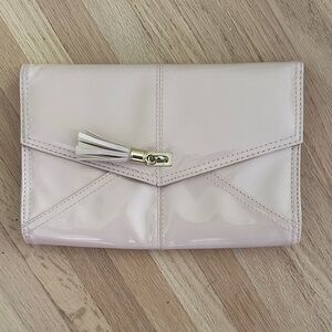 H&M Elegant Patent Light Pink Clutch with Tassel
